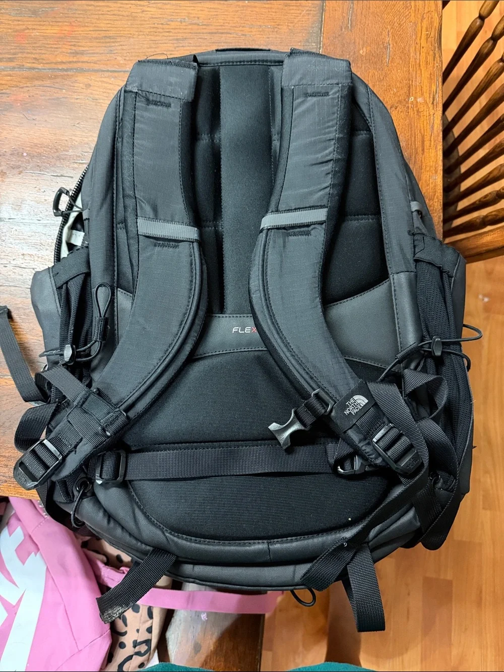 The North Face Black Bungee Front Backpack